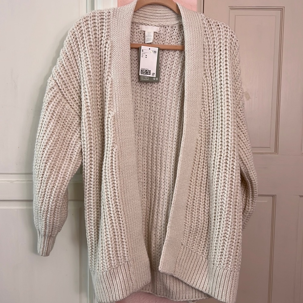 Cream Cable Knit Cardigan